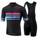 Herren Radtrikot mit Radhose fahrradbekleidung set Fahrradhosen Radunterhose Radhose Kurzarm MTB Mountain Rennrad Schwarz Rosa Königsblau Geometrisch Fahhrad Kurze Hose Trägerhose Sportkleidung /