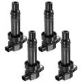 4pcs Ignition Coils Compatible for Kia Soul L4 1.6L 2010-2011 Black Engine Ignition Coil Set 27301-2B010