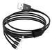 QIANRENON Micro USB B Data Cable 4 in 1 Micro USB B Cable USB 2.0 Micro Data Cable Multi USB Male to 4 Micro USB B Male Data Split Cord 1.5M/4.92 ft (Black)