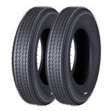 Set of 2 New All Steel 6PR Trailer Tires Load Range G & and Speed Range J Heavy Duty ST Trailer Tire for Travel/Camper/Landscape/Cargo/Boat/Hauler