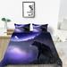 Fashionable Bedding Cover Set 3D Wolf Printed Comforter Cover Set with Pillowcase Home Bed Set California King(98 x104 )