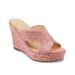 Kalisha Wedge Sandal - Pink - Marc Fisher Heels