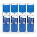 Premium 5 Micron 20 x 4.5 Whole House Coconut Shell Granular Activated Carbon (GAC) Water Filter Replacement Cartridge 4 Pack