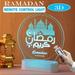 3D Ramadan Night Light Powered Remote Control Touch Switch Color Change LED Table Desk Lamp Home Decoration For Muslims Gift