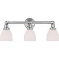 GEROBOOM 1023-91 Classic 3-Light Bath Light Brushed Nickel