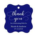 Darling Souvenir Custom Names Thank You For Celebrating With Us Wedding Hang Tags Personalized Party Tags-Blue-100 Tags