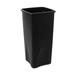 Commercial Products Untouchable Square Trash/Garbage Can 23-Gallon Black Wastebasket for Outdoor/Restaurant/School/Kitchen