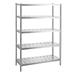 SKYSHALO 47.2 x 17.7 x 70.9 inch 5-Tier Storage Shelving Unit Stainless Steel Garage Shelf Storage Shelf Heavy Duty Storage Shelving 661 Lbs Total Capacity with Adjustable Height and Vent Holes