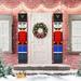 Nutcracker Life Size Soldier Model Nutcracker Christmas Banners for Front Door Porch Garden Indoor Outdoor Xmas Decor 32*180cm /12.59 *70.86