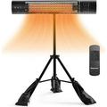 Open Box TURBRO Neighborhood Electric Infrared Heater 1500W Portable Patio Heater - BLACK