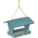 Birds Choice 8.5 Color Pop Collection Recycled Plastic Hanging Hopper 2-Sided Bird Feeder Lake Blue