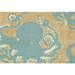 Outdoor Rug - Novelty Design Hand Hooked Weather Resistant UV Stabilized Foyers Porches Patios & Decks Octopus 2 X 3