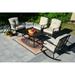 Direct Wicker Patio Garden Iron Seating Set 3 with Beige Cushions