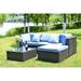 GOJOOASIS Outdoor Patio Furniture Sets Sectional Wicker Couch Conversation Sofa Seating(5PCS A)