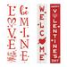 1 Set Valentines Day Decorations Banner Door Porch Sign Hanging Love Heart Wall Pendant Door Home Decoration Valentine Party Supplies