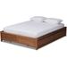 Yara Modern And Contemporary Walnut Brown Finished Wood Queen Size 4-Drawer Platform Storage Bed Frame