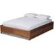 Yara Modern And Contemporary Walnut Brown Finished Wood Queen Size 4-Drawer Platform Storage Bed Frame