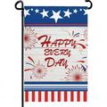 HGUAN Patriotic Gnome Garden Flag for Labor Day Double Sided Welcome Yard Flags Celebrate Labor Day Firework Garden Flags Holiday Yard Outside Outdoor Decoration