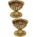 2pcs Iron Urn Planter Decorative Desktop Wedding Flower Pot Flower Arrangement Pot