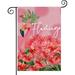 HGUAN Summer Garden Flags Flamingo Patterned Flags Double Sided Tropical Yard Flags for Outside Decorative Watercolor Floral House Banner Decorative Flags for Outside Lawn Patio