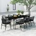 Furniture Sets 9 Piece Patio Dining Set Anthracite Outdoor Tables for Conversation Dining Outdoor Table and Chairs Anthracite