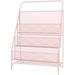 TJUNBOLIFE Large Space Wrought Iron Books Newspapers and Magazines Racks Children s Bookshelves Picture Book Racks Independent Industrial Bookshelves (Color Pink Size 43 * 23