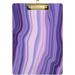 Acrylic Clipboards with Low Profile Clip A4 Standard Size 9 x 12.5 File Holder for Writing Drawing Clip Boards for Doctors Offices Purple Marble Texture Gifts