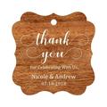 Darling Souvenir Custom Names Thank You For Celebrating With Us Wedding Hang Tags Personalized Party Tags-Rustic Wood-50 Tags