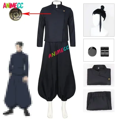 ANIMECC Auf Lager S-2XL Geto Suguru Cosplay Kostüm Perücke Ohrring Anime Cosplay Schuluniform Image