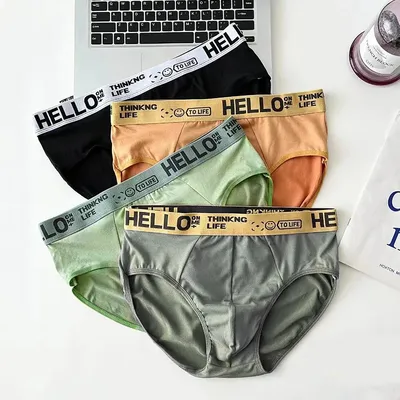 3 Teile/los männer Unterhosen Weiche Männer Höschen Sport Persönlichkeit Boxer Atmungs Große Größe Höschen Slips für Männer Unterwäsche Image