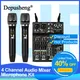 Audio Mixer 4 Kanal High Power Amplifie Sound mischen mit Mikrofon Depusheng UF4-M Digitale Bord