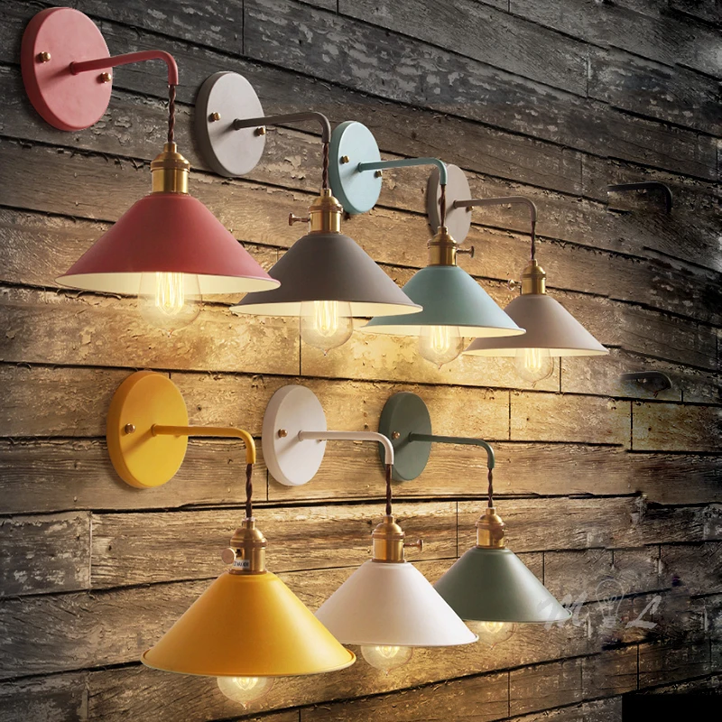 Moderne Wand Lampen Neben Wand + lampen E27 Wandlampen Wand Leuchten Schlafzimmer Lampe Einfache Eisen Washer Bad Spiegel Wand licht