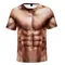 Muscle Körper 3D Druck T-Shirt Männer Sommer T Shirt Kleidung Mode Straße Tees Flesh Muster