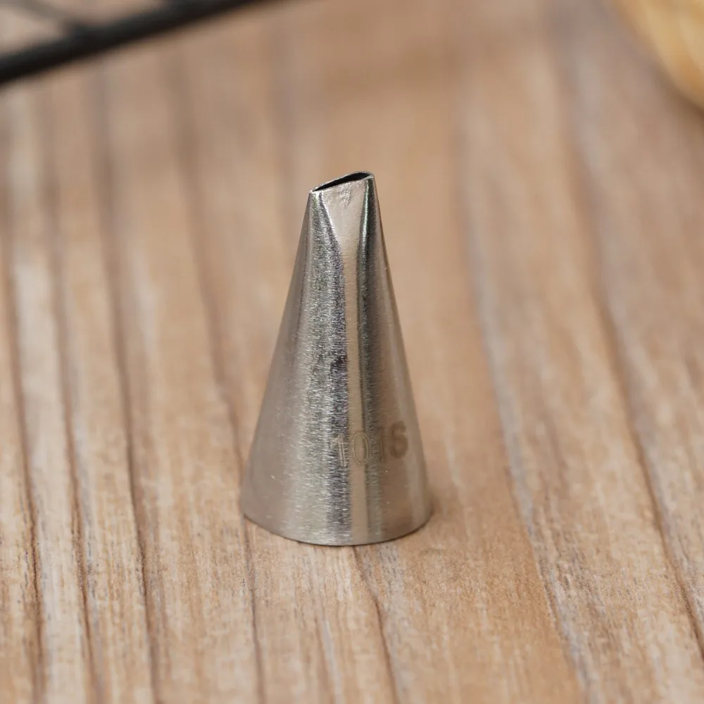 #101 S Rohrleitungen Düse Für Erstellen Rose Blütenblatt Form Dekorieren Icing Spitze Backen & Gebäck Werkzeuge Backformen Kleine Größe Image