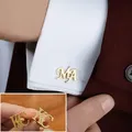 Personal isierte Anfangs buchstaben benutzer definierte Manschetten knöpfe für Herren Hemd Knopf