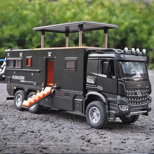 1:24 Benz Camper RV Wohnmobil Spielzeug Modell auto Druckguss zurückziehen LKW Spielzeug auto