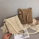 Frauen Strand gewebte Stroh Schulter Umhängetasche mit Quaste Boho aushöhlen Häkeln Cross body