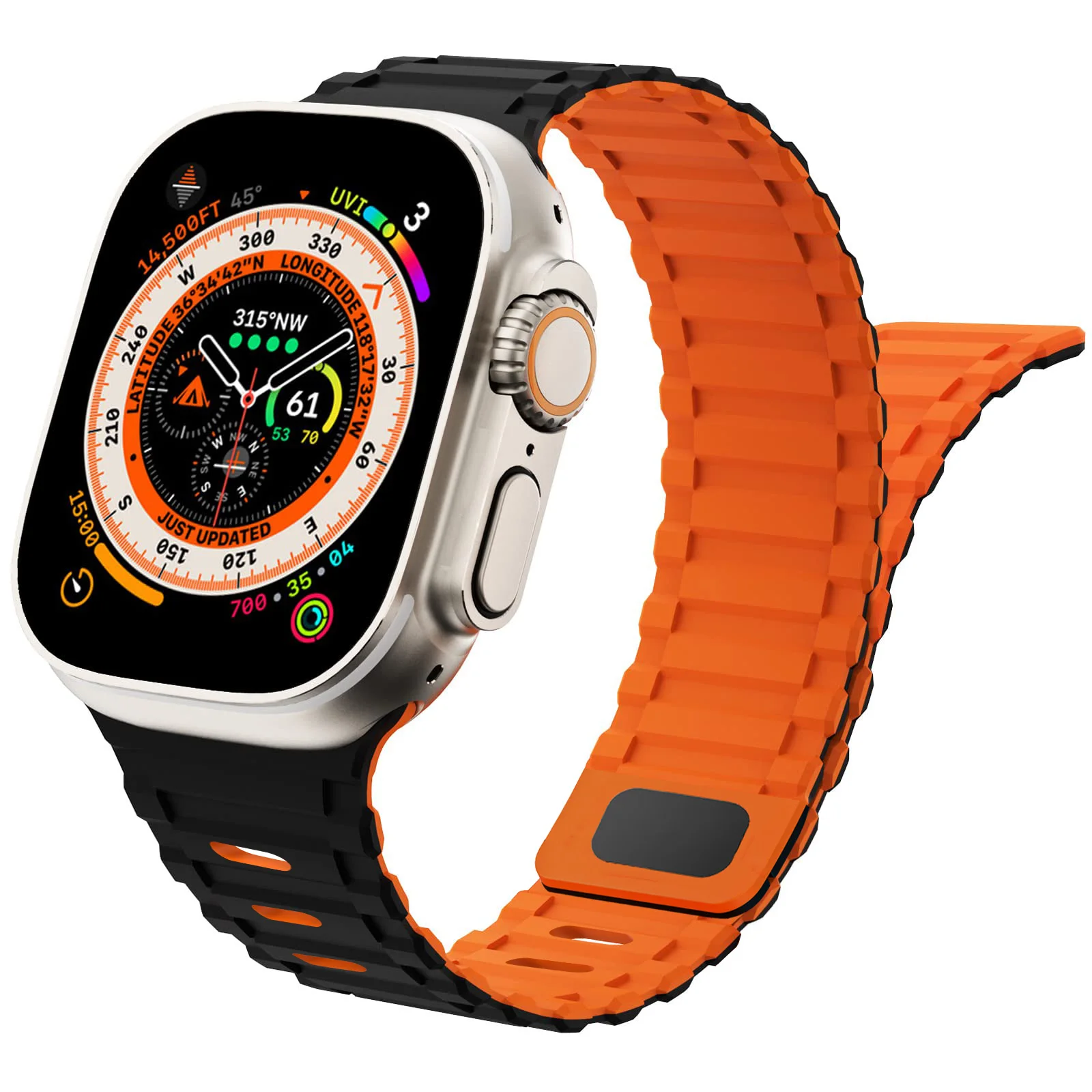 Magnet armband für Apple Watch Ultra 2 Band 49mm 44mm 40mm 45mm 38mm 41mm 42mm Silikon armband iwatch Serie 9 8 7 6 se Bänder Image
