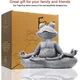Goodeco meditieren Frosch Statue Ornament Buddha Zen Yoga Frosch Garten Statue Figur-Indoor/Outdoor