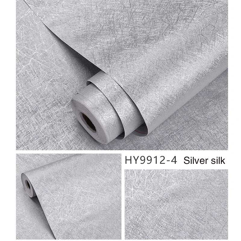Silberne Seiden tapete geprägte selbst klebende Tapete abnehmbare Vinyl-Peel-and-Stick-Tapete wasserdichtes Möbel dekor Image