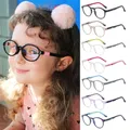 Neue Kinder Computer Brille runde blaue Licht blockierende Filter Gaming Brille Silikon rahmen