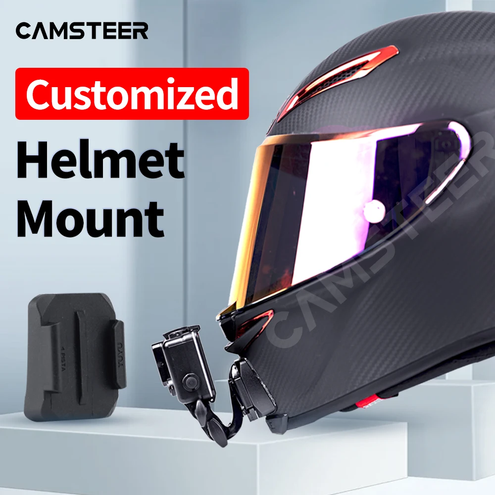 Motorrad Maßgeschneiderte Helm Kinn Halterung für HJC Shoei X14 NXR RF1400 Agv Arai Für GoPro 13 12 11 Insta360 Ace Pro2 X4 X3 DJI 5Pro Image