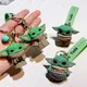 Disney Star Wars Baby Yoda Schlüssel bund Cartoon Anime Manda lorian Figur Modell Master Yoda