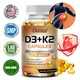Vitamin D3 + K2 D und K Vitamine zur Förderung der Kalzium aufnahme und unterstützen ein gesundes