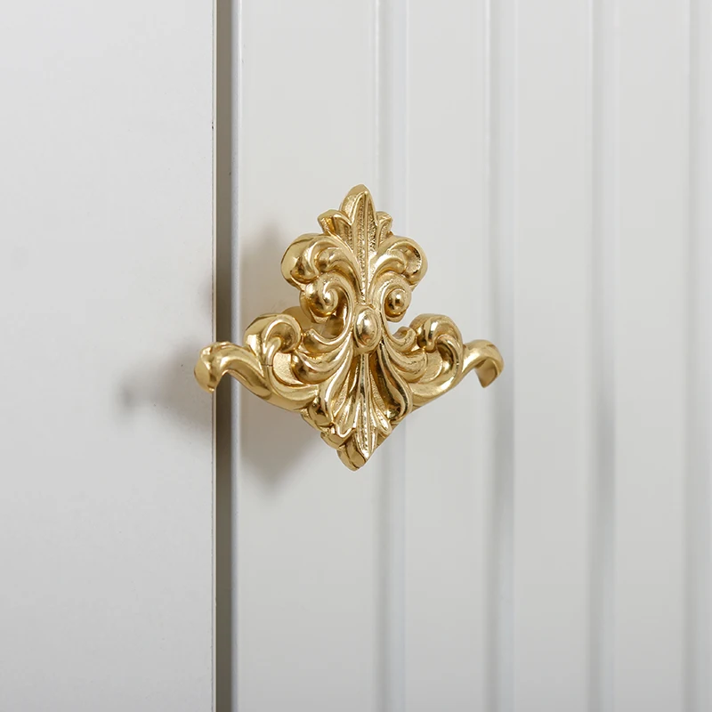 Nordic Massivem Messing Kreative Tier Schublade Griffe Einfache Licht Luxus Küche Möbel Griff Vintage Gold Knopf Hardware