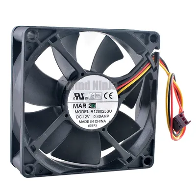 R 128025 SU 8 cm 80 mm Lüfter 80 x 80 x 25 mm DC12 V 0,40 A 3-poliger Hochgeschwindigkeits-Lüfter mit hydraulischem Lager für Gehäuse-CPU