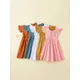 Kinder kleid Kinder einfarbig Prinzessin Puffy Kleid Baby Baumwolle Kleidung Sommer-Stil neu