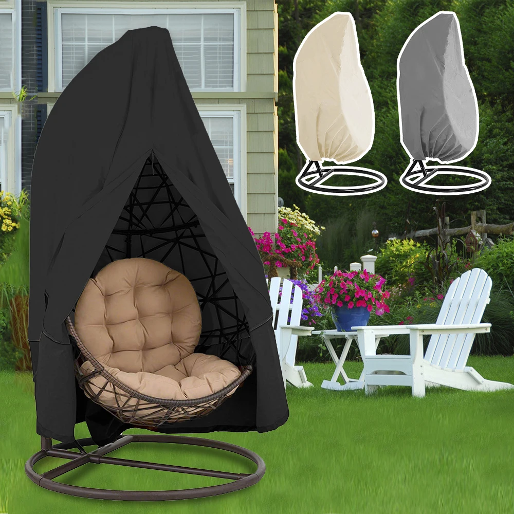 Garten hängen Ei Schaukel Stuhl bezug staub dicht Stuhl bezug wasserdicht UV-Schutz Universal abdeckung Gartenmöbel Set Image