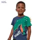 Little Maven 2024 Jungen Kleidung Sommer wilde Dinosaurier Muster Kinder T-Shirts 7 Jahre alte