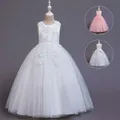 Kinder Kleider Für Mädchen Weiß Rosa Bestickt Kleid Prinzessin Kleid Kinder Formale Abend Party
